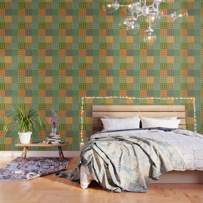 Gingham Patchwork Checkered Preppy Multicolored Plaid Pattern Wallpaper Gallery Image 3