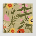Flower Market, Prague, Abstract floral art Wood Wall Art Gallery Image 1
