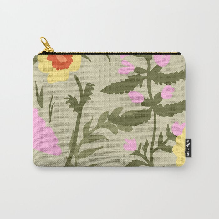 Flower Market, Prague, Abstract floral art Carry All Pouch Gallery Image 1