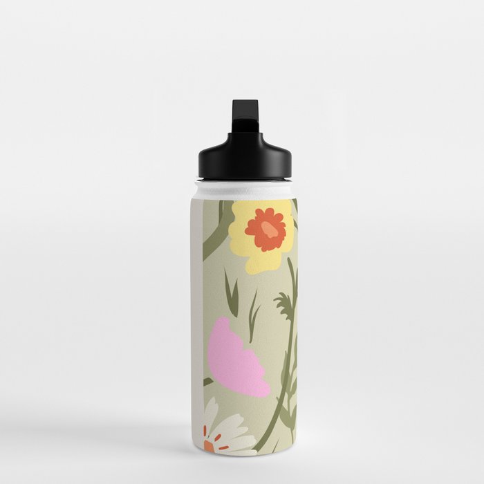 Flower Market, Prague, Abstract floral art Water Bottle Gallery Image 3