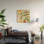 Flower Market, Prague, Abstract floral art Wood Wall Art Gallery Image 2