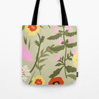 Flower Market, Prague, Abstract floral art Tote Bag Gallery Image 1