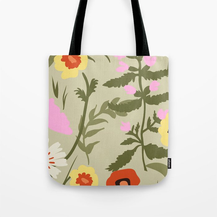Flower Market, Prague, Abstract floral art Tote Bag Gallery Image 1
