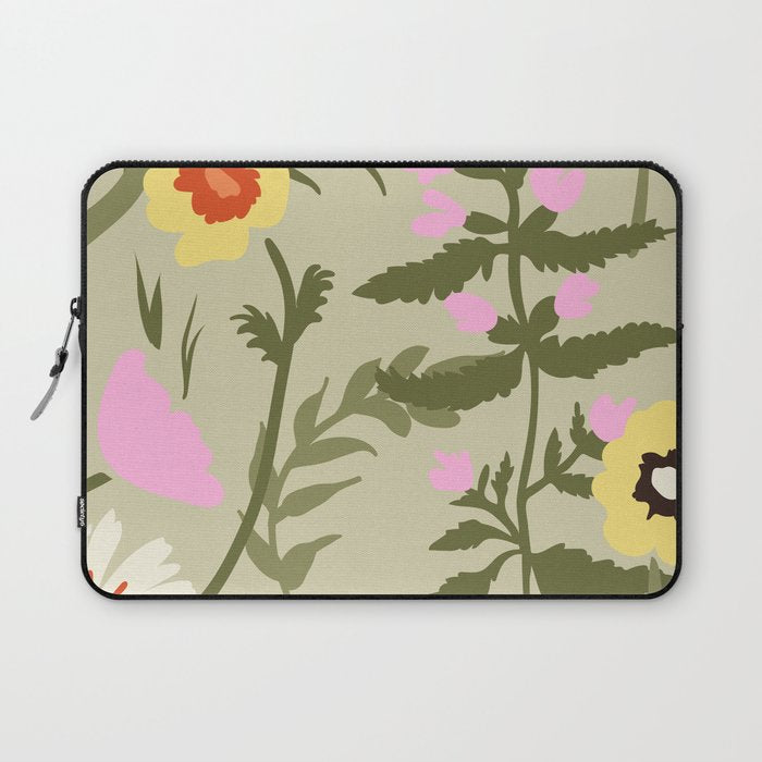 Flower Market, Prague, Abstract floral art Laptop Sleeve Gallery Image 1
