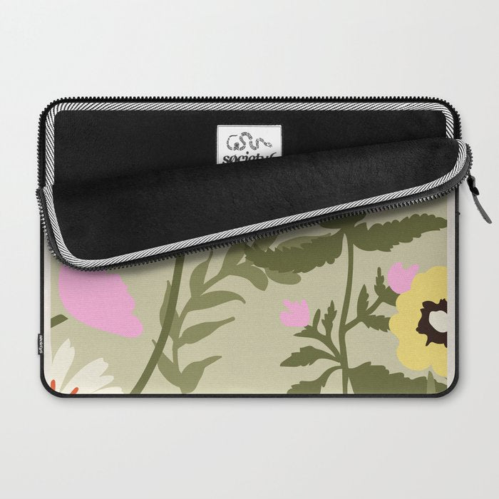 Flower Market, Prague, Abstract floral art Laptop Sleeve Gallery Image 2