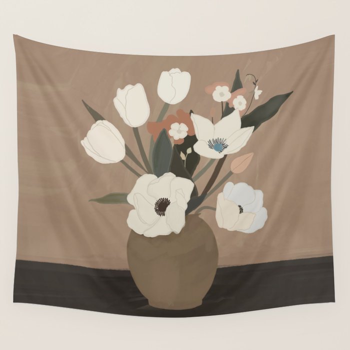 Gently Flowers Wall Tapestry Gallery Image 1