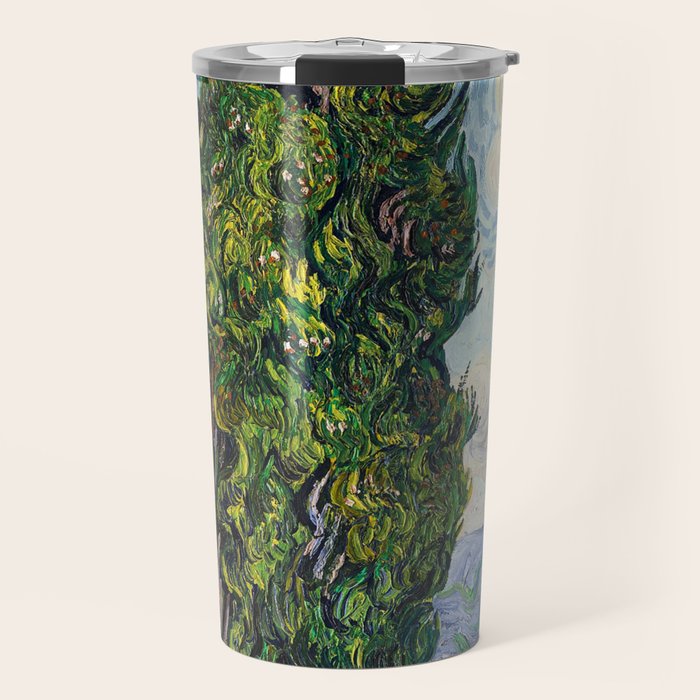 Cypresses by Vincent Van Gogh Travel Mug Gallery Image 1