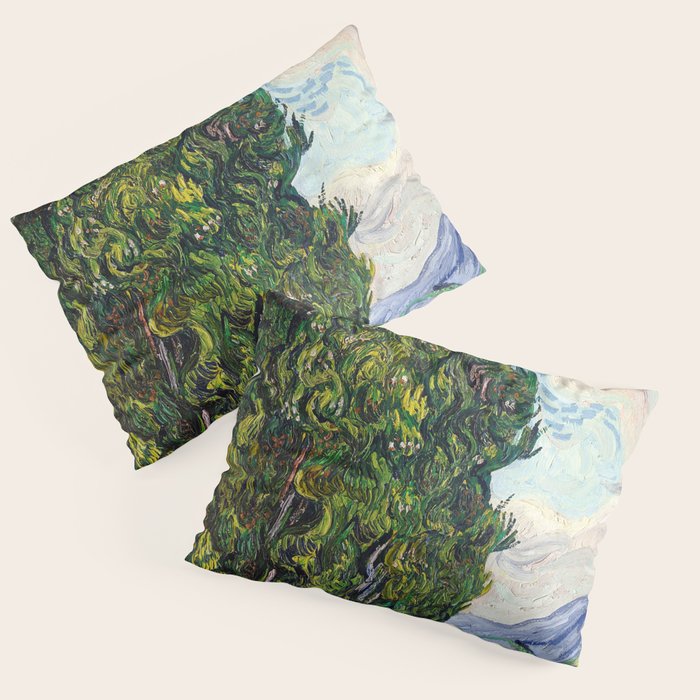 Cypresses by Vincent Van Gogh Pillow Sham Gallery Image 1