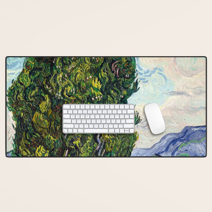 Cypresses by Vincent Van Gogh Desk Mat Gallery Image 1