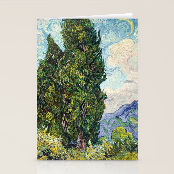 Cypresses by Vincent Van Gogh Stationery Card Gallery Image 1