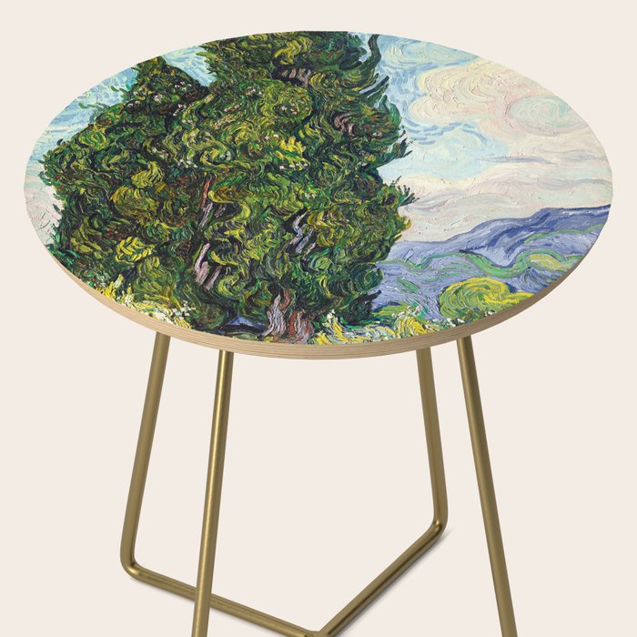 Cypresses by Vincent Van Gogh Side Table Gallery Image 2