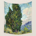 Cypresses by Vincent Van Gogh Wall Tapestry Gallery Image 4