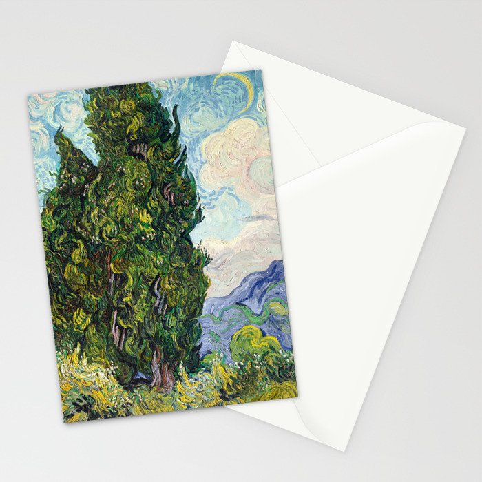 Cypresses by Vincent Van Gogh Stationery Card Gallery Image 2