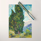 Cypresses by Vincent Van Gogh Wrapping Paper Gallery Image 1