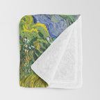 Cypresses by Vincent Van Gogh Throw Blanket Gallery Image 3