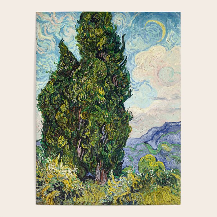 Cypresses by Vincent Van Gogh Poster Gallery Image 4