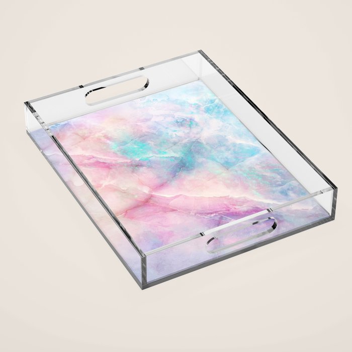 Iridescent marble Acrylic Tray Gallery Image 1