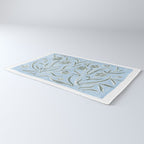 Blue and Gray Modern Florals Rug Gallery Image 3
