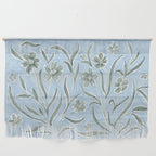 Blue and Gray Modern Florals Wall Hanging Gallery Image 1