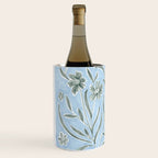 Blue and Gray Modern Florals Wine Chiller Gallery Image 2