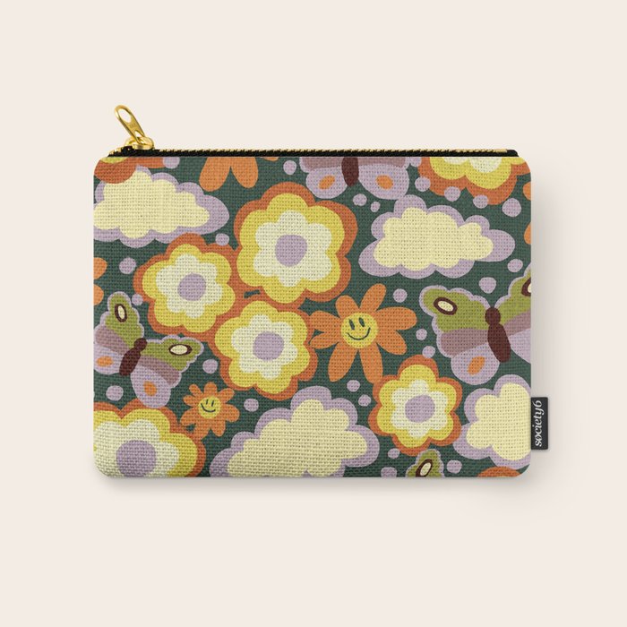 Clouds, smiles and flowers Carry All Pouch Gallery Image 1