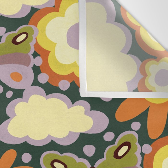 Clouds, smiles and flowers Wall Tapestry Gallery Image 3