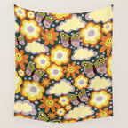 Clouds, smiles and flowers Wall Tapestry Gallery Image 4