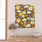 Clouds, smiles and flowers Wall Tapestry Gallery Image 2