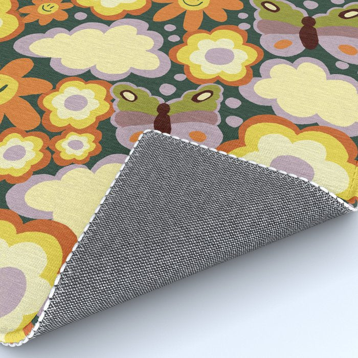 Clouds, smiles and flowers Rug Gallery Image 4