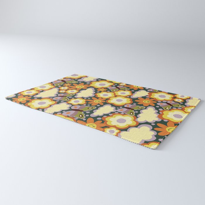Clouds, smiles and flowers Rug Gallery Image 3