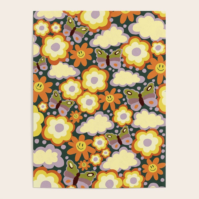 Clouds, smiles and flowers Poster Gallery Image 1