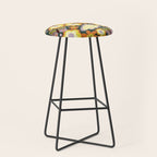 Clouds, smiles and flowers Stool Gallery Image 1