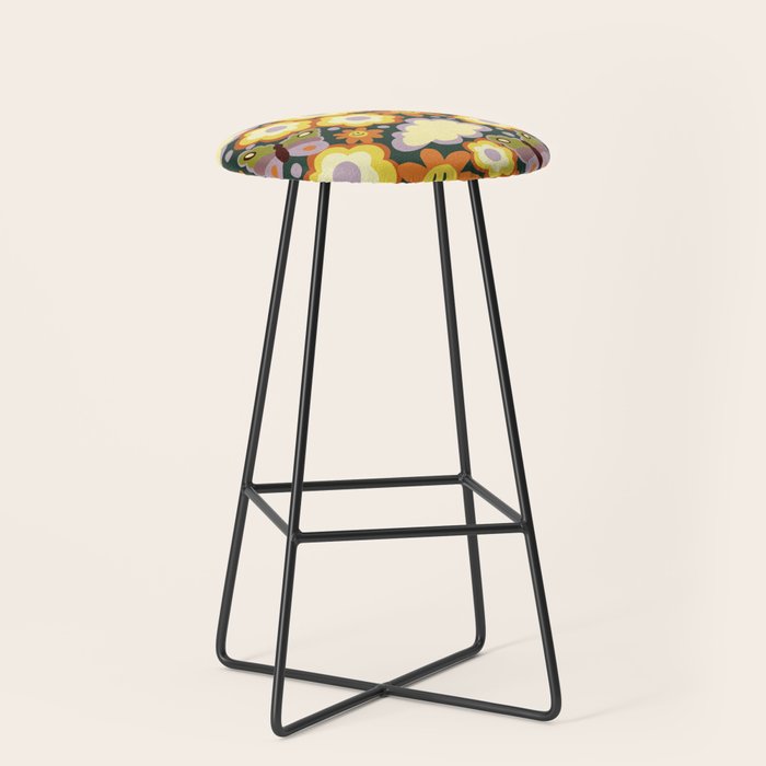 Clouds, smiles and flowers Stool Gallery Image 1