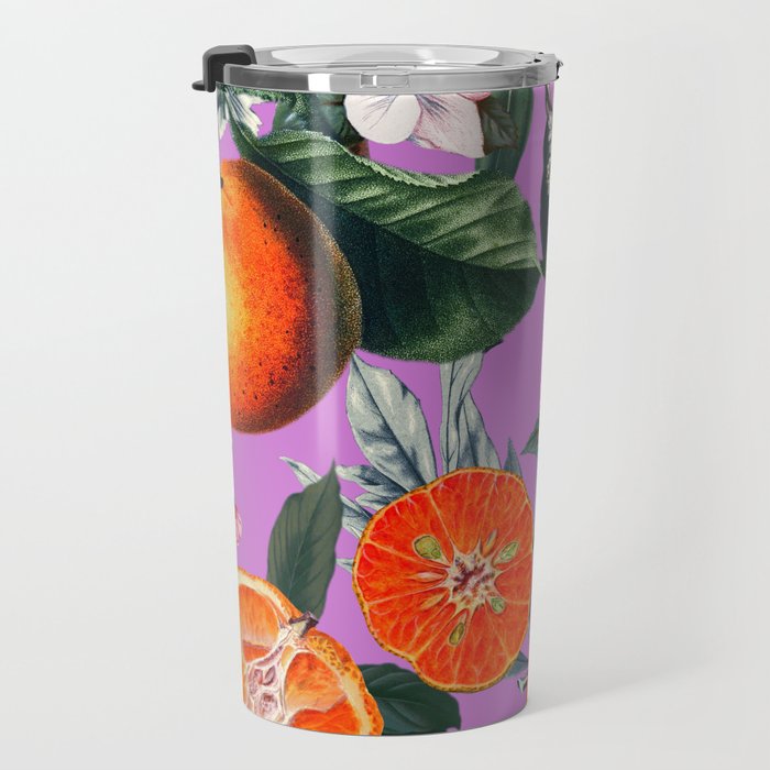 Vintage Fruit Pattern X Travel Mug Gallery Image 3