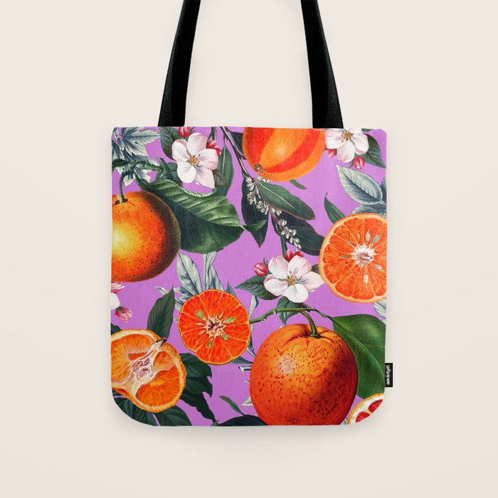 Vintage Fruit Pattern X Tote Bag Gallery Image 1