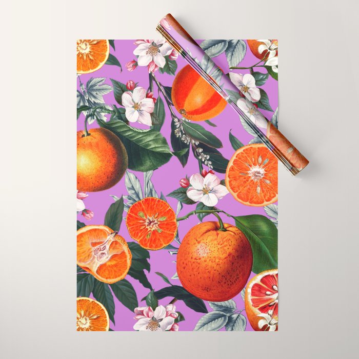 Vintage Fruit Pattern X Wrapping Paper Gallery Image 1