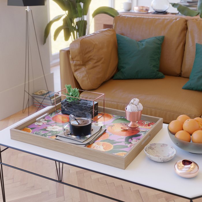 Vintage Fruit Pattern X Serving Tray Gallery Image 2