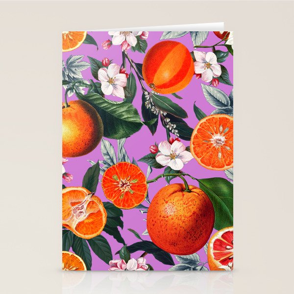 Vintage Fruit Pattern X Stationery Card Gallery Image 2