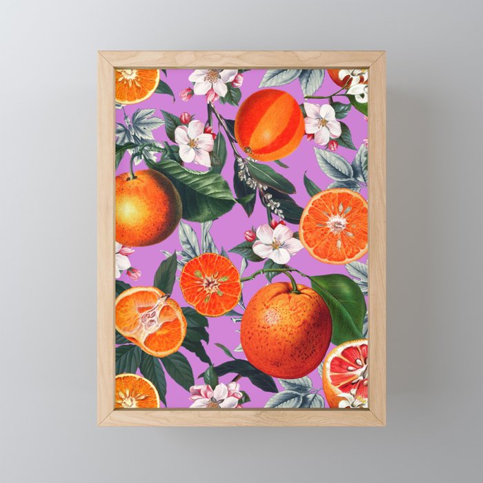 Vintage Fruit Pattern X Mini Art Print Gallery Image 1