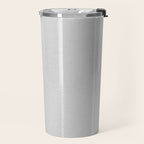 French Grey Linen Stripe Travel Mug Gallery Image 2