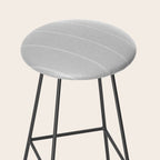 French Grey Linen Stripe Stool Gallery Image 2
