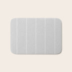 French Grey Linen Stripe Bath Mat Gallery Image 1