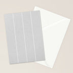 French Grey Linen Stripe Stationery Card Gallery Image 2