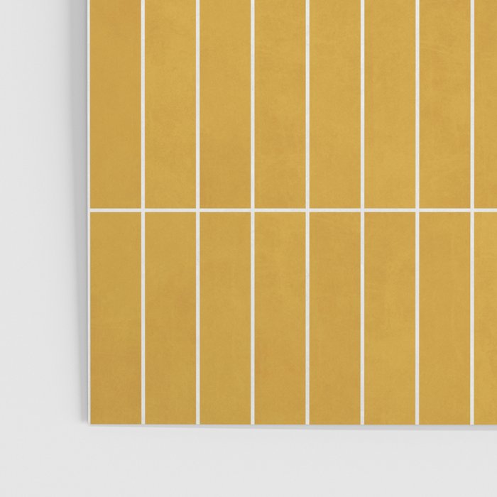 Rectangular Grid Pattern - Mustard Yellow Poster Gallery Image 3
