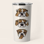 No Evil English Bulldog Travel Mug Gallery Image 1