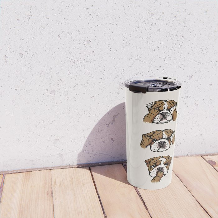 No Evil English Bulldog Travel Mug Gallery Image 4