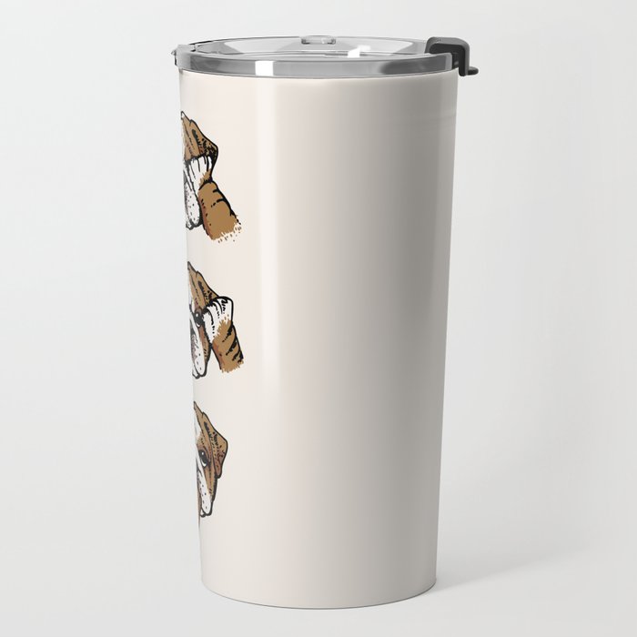 No Evil English Bulldog Travel Mug Gallery Image 2