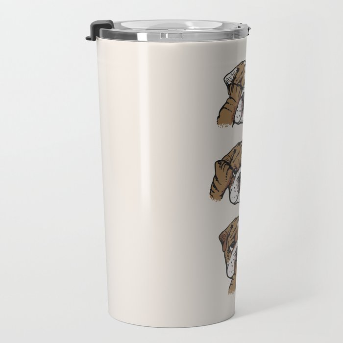 No Evil English Bulldog Travel Mug Gallery Image 3
