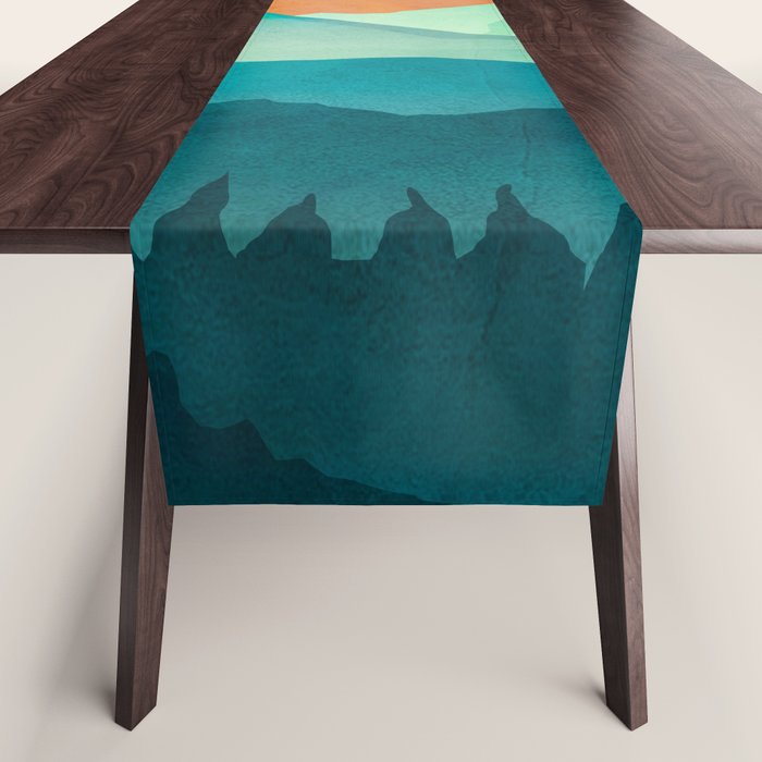 Morning Mountain Mist 2 Table Runner Gallery Image 1