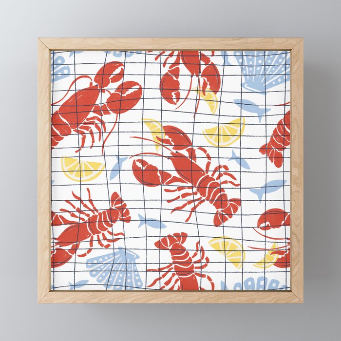 Fresh Catch Summer Lobster Mini Art Print Gallery Image 1